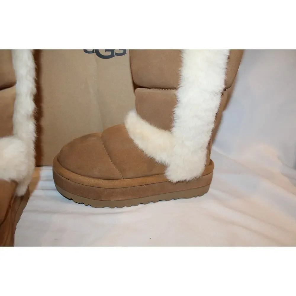 UGG CLASSIC CHILLAPEAK TALL CHESTNUT SUEDE WOMEN'S BOOTS NIB‎